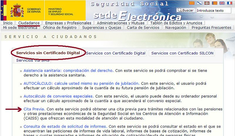 servicios de citas en espana 2017