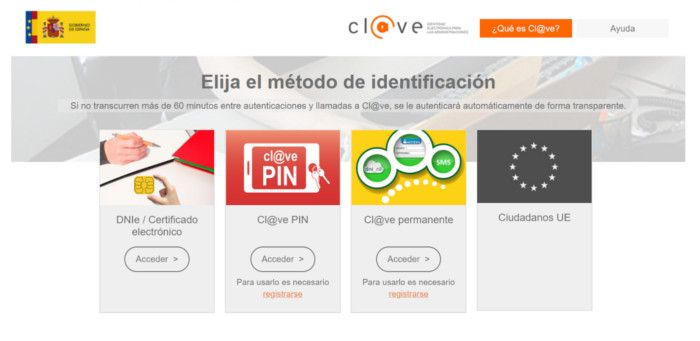 Identificación Cl@ve