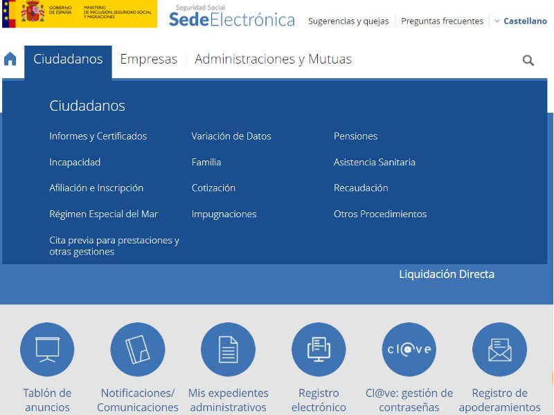 sede electrónica seguridad social