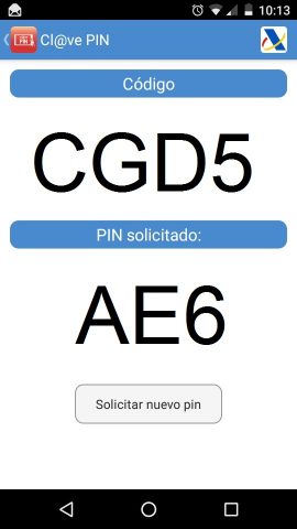 App Cl@ve PIN: Obtención de clave