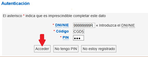 Autenticación con Cl@ve PIN