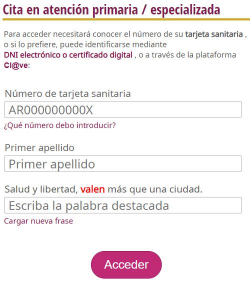 Cita previa en el Servicio Público Aragonés de Salud - SAS