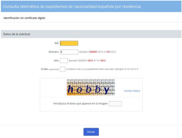 Consulta telemática de expedientes de nacionalidad: Cómo va lo mío